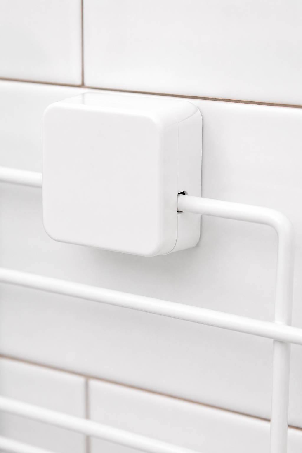 3-Tier Bathroom Rectangular Shower Caddy – No Drill Adhesive Wall-Mounted Metal Bathroom Organiser