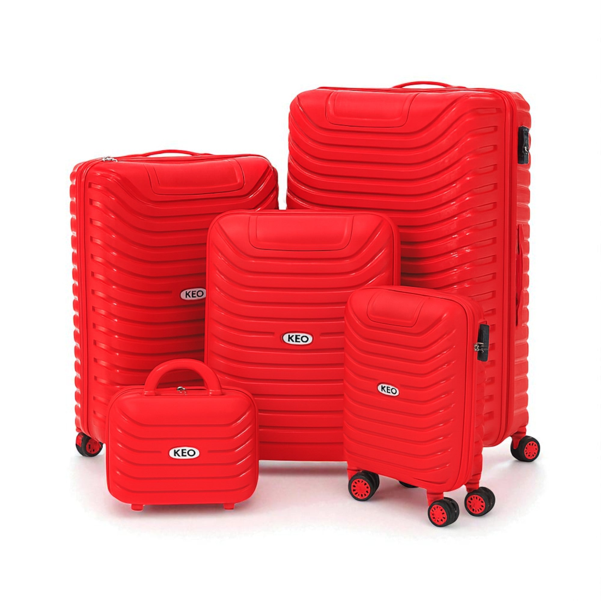 5-Piece Travel Lightweight Luggage Set – Hardshell Suitcases with Spinner Wheels & Lock