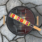 Stainless Steel Vegetable Grill Cage – Long Side-Opening BBQ Basket with Handle