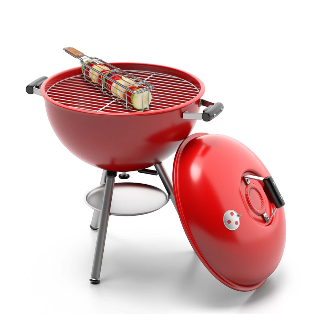 Stainless Steel Vegetable Grill Cage – Long Side-Opening BBQ Basket with Handle