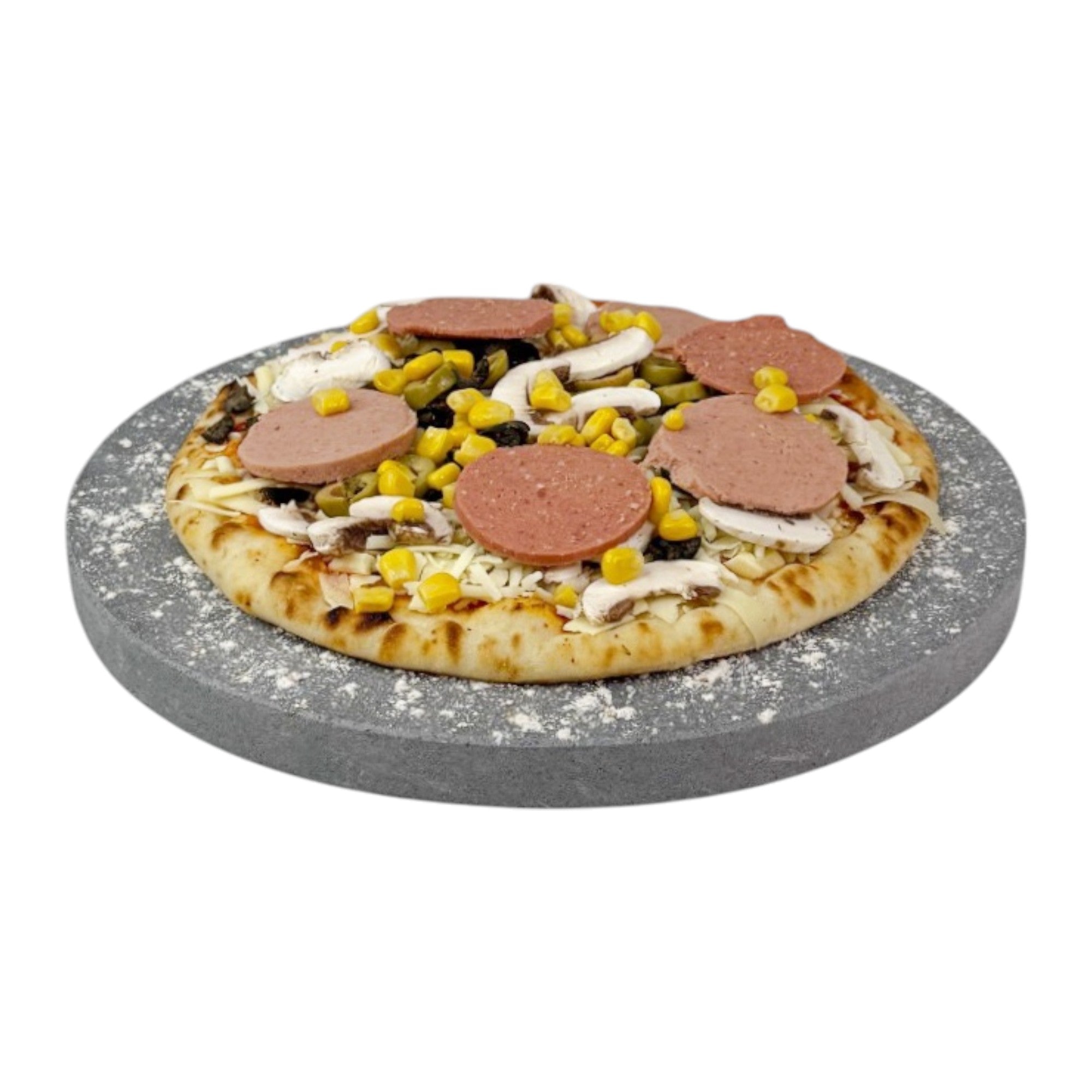 Pizza Baking Stone - Round. Multi-Purpose Lava Stone for Oven & BBQ. Serving Stone.