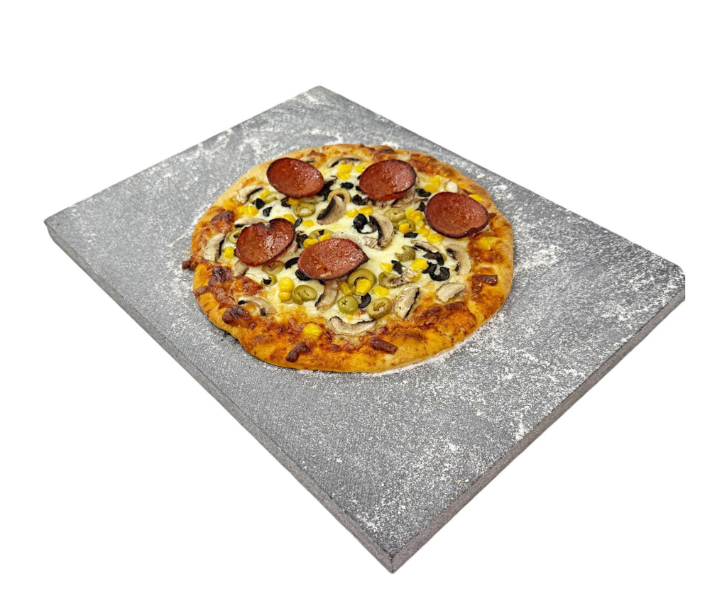 Pizza Baking Stone - Rectangular. Multi-Purpose Lava Stone for Oven & BBQ. Serving Stone.