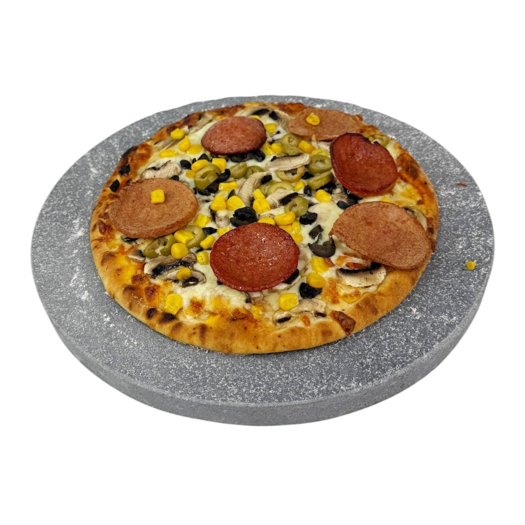 Pizza Baking Stone - Round. Multi-Purpose Lava Stone for Oven & BBQ. Serving Stone.