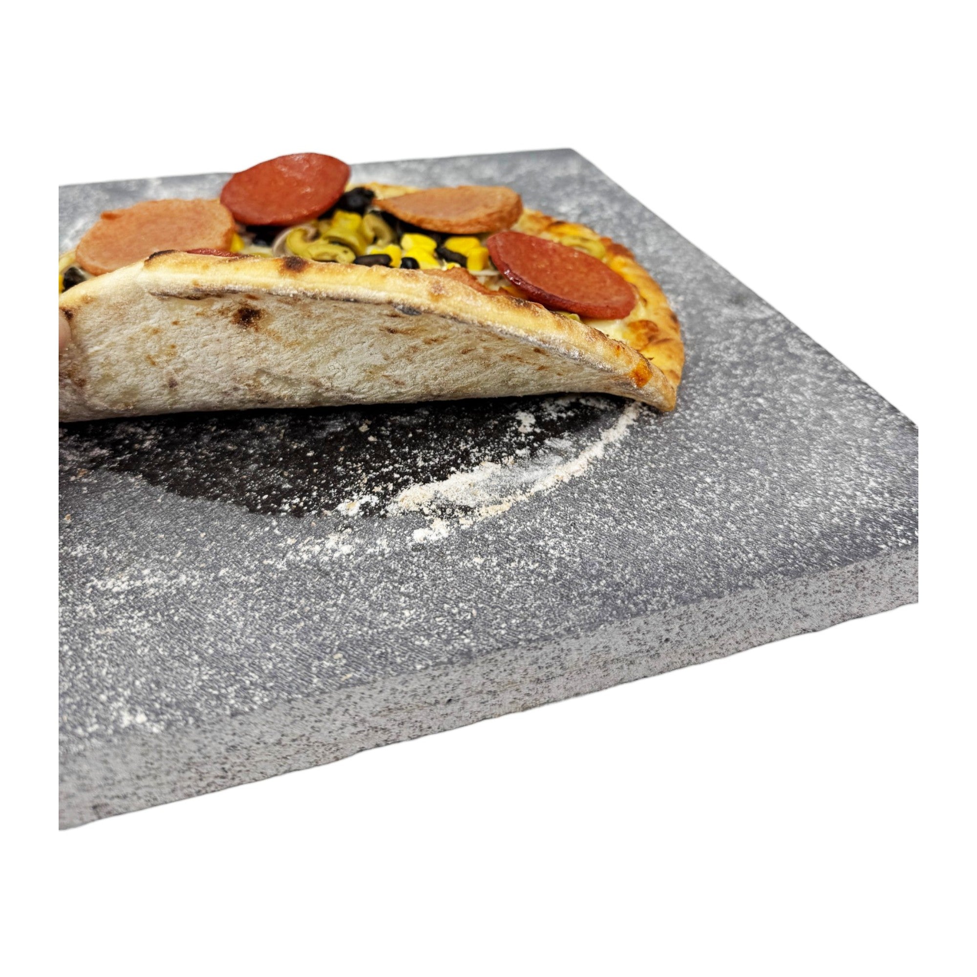 Pizza Baking Stone - Square. Multi-Purpose Lava Stone for Oven & BBQ. Serving Stone.