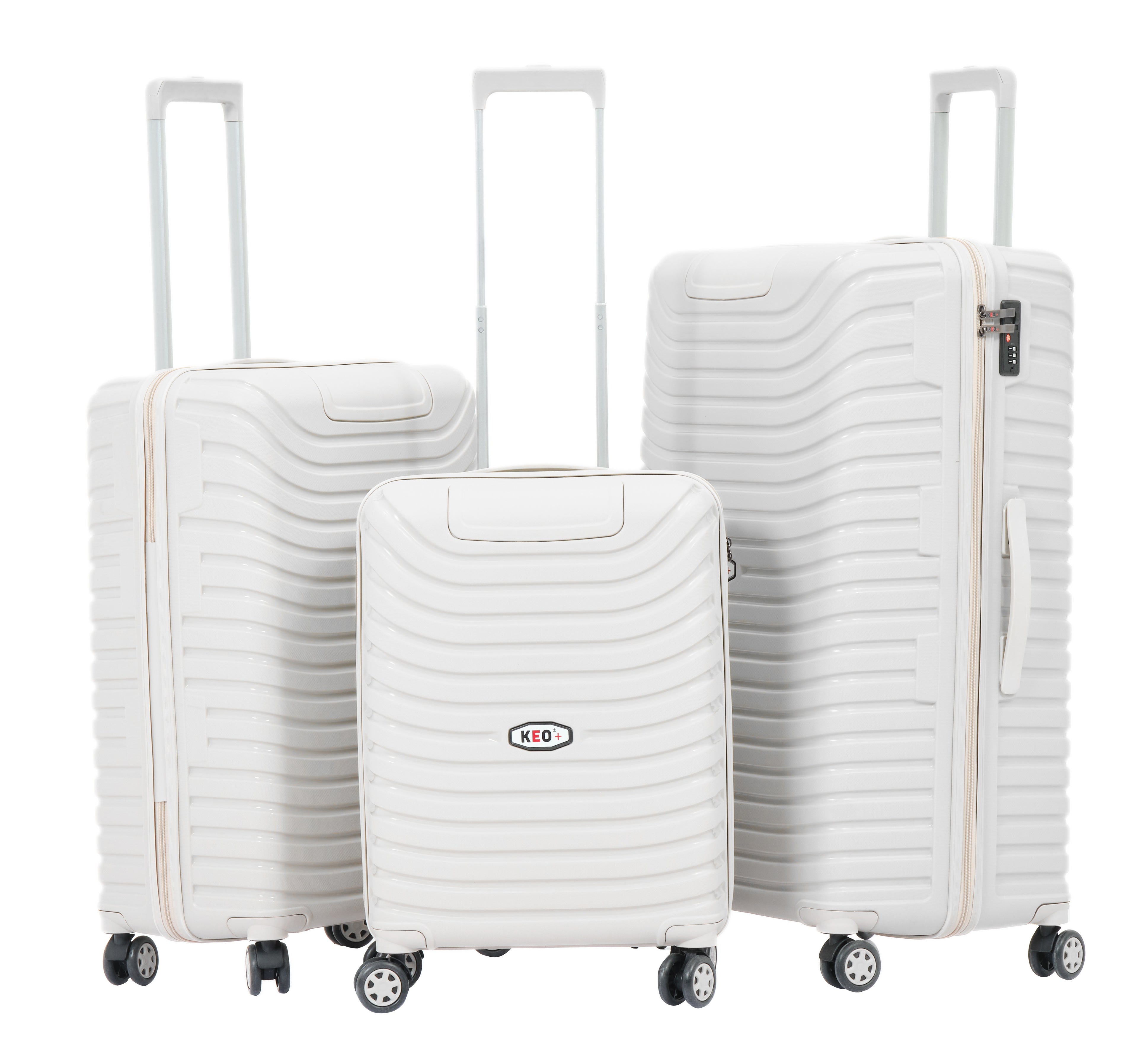 3-Piece Travel Luggage Set – Durable Hardshell Suitcases with Spinner Wheels & Lock