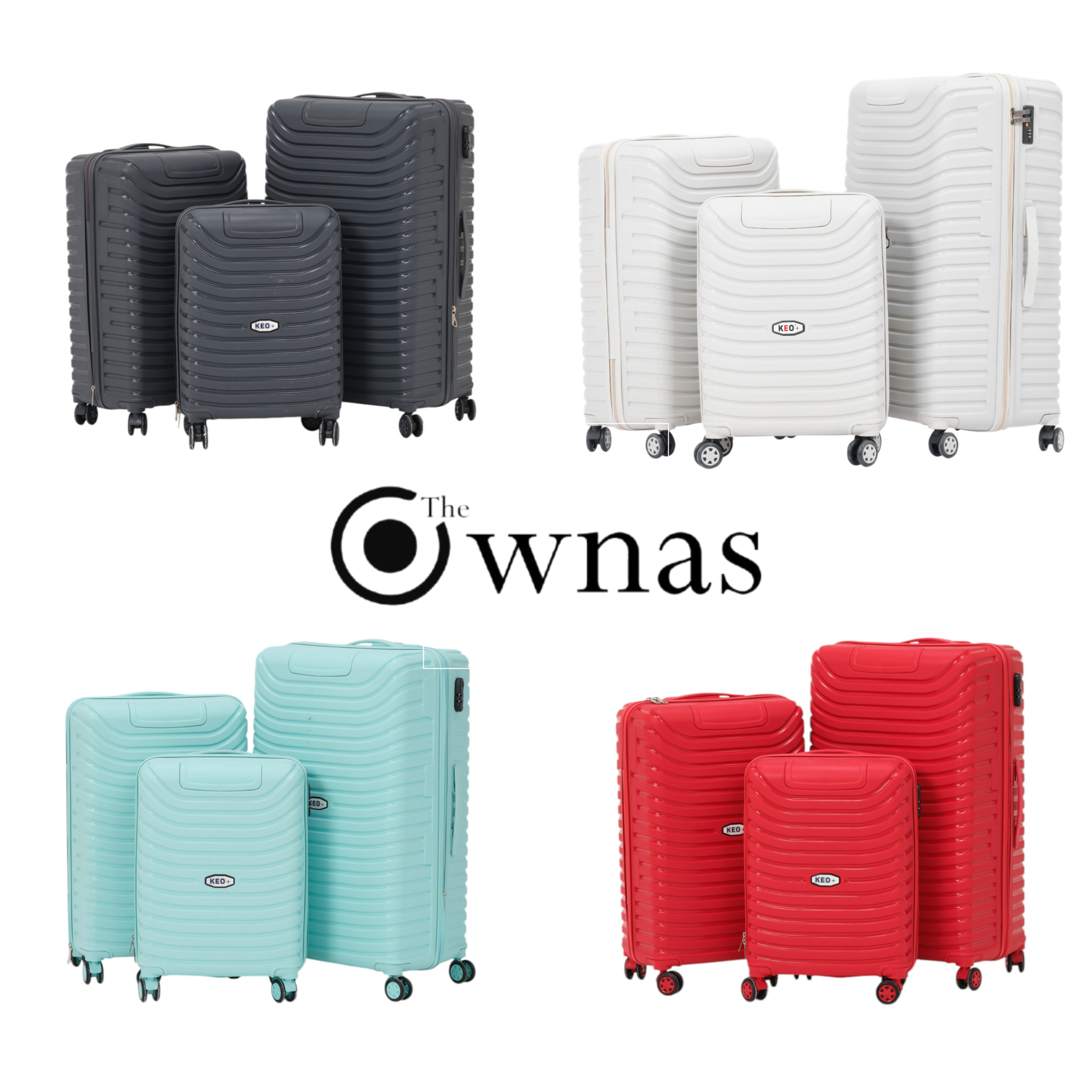 3-Piece Travel Luggage Set – Durable Hardshell Suitcases with Spinner Wheels & Lock