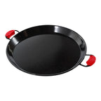 Enamelled Paella Pan. Non-Stick Carbon Steel with Silicone Handles.