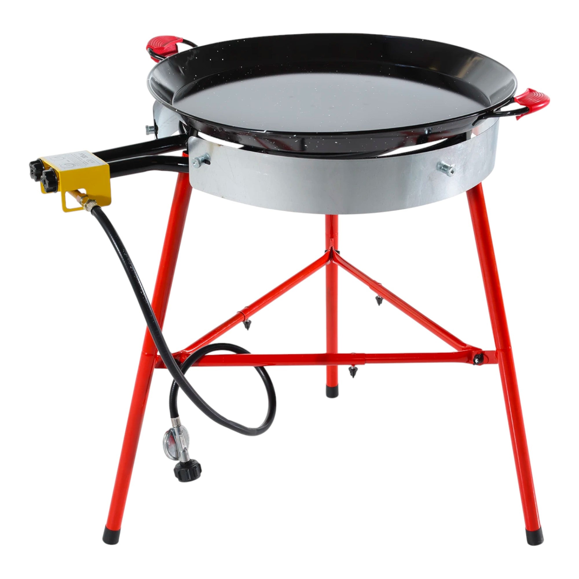 Paella Cooking Set. 20 Servings (60cm, 24 inch) Paella Pan & Gas Burner & Tripod Stand Full Kit.