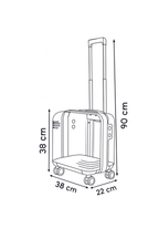 Pet Travel Luggage – Transparent Design with Smooth 360° Wheels for Dogs & Cats