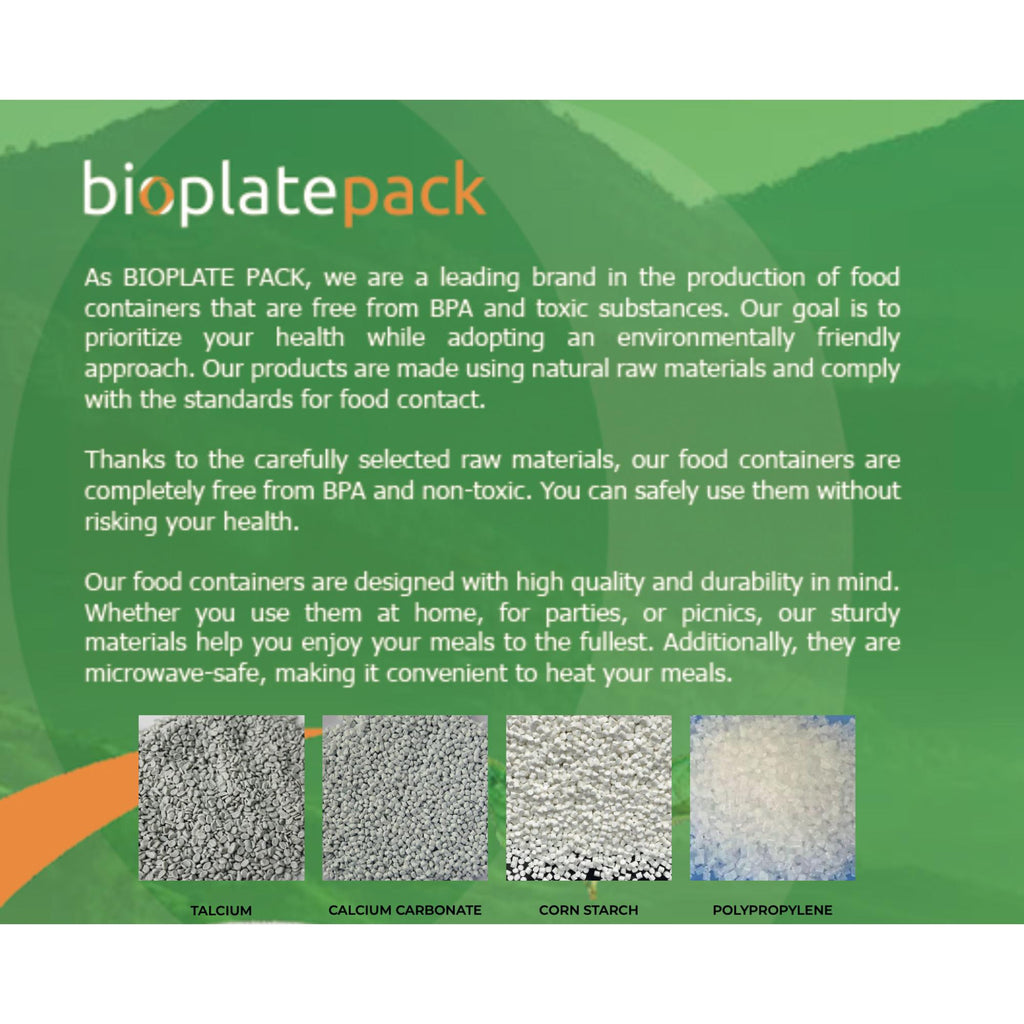 3 Compartment Large Takeaway Boxes. Square (24x24) Eco-Friendly Food Containers.