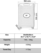 28” Large Hardshell Luggage – Lightweight Polypropylene Suitcase with Spinner Wheels & Lock