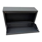 Slimline Metal Shoe Cabinet Anthracite – Modern, Space-Saving Storage Solution