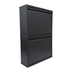 Slimline Metal Shoe Cabinet Anthracite – Modern, Space-Saving Storage Solution