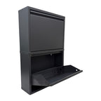 Slimline Metal Shoe Cabinet Anthracite – Modern, Space-Saving Storage Solution