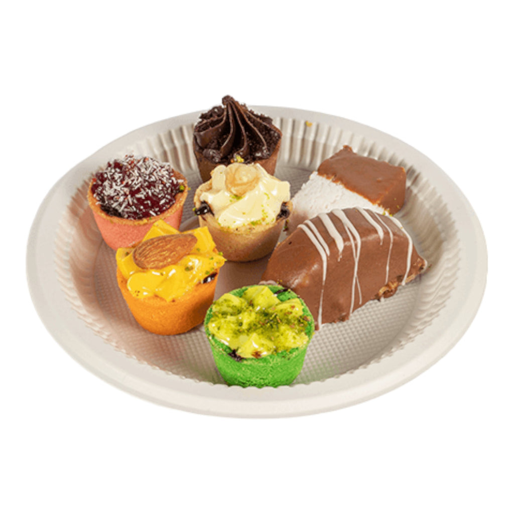 9-Inch Heavy Duty Paper Plates. Eco-Friendly Round Tableware. Microwave Safe.