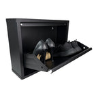 Slimline Metal Shoe Cabinet Black – Modern, Space-Saving Storage Solution