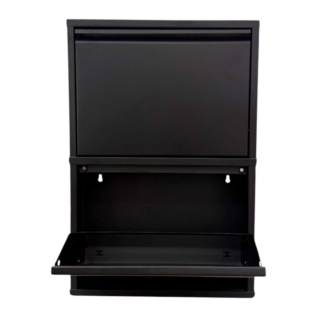 Slimline Metal Shoe Cabinet Black – Modern, Space-Saving Storage Solution