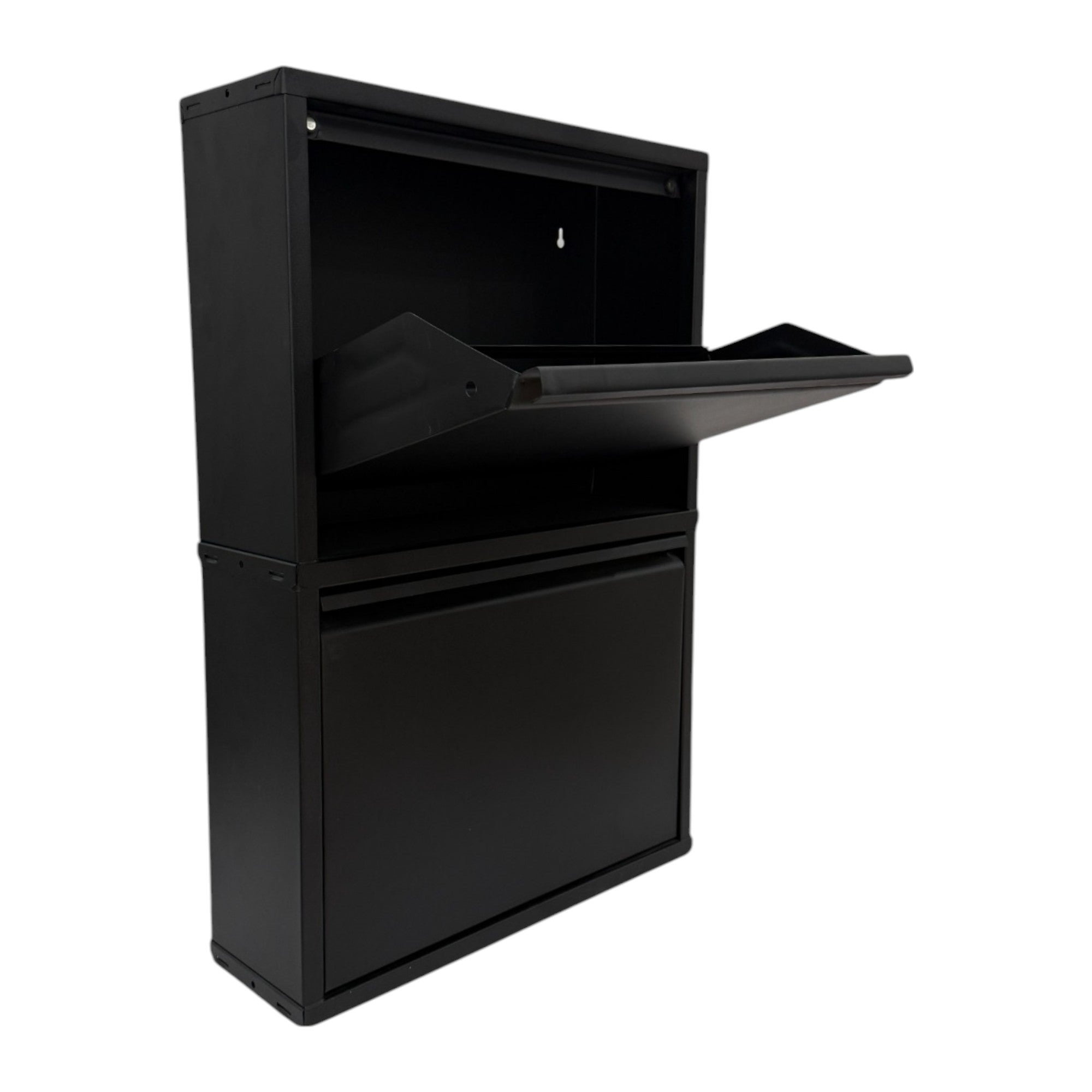Slimline Metal Shoe Cabinet Black – Modern, Space-Saving Storage Solution
