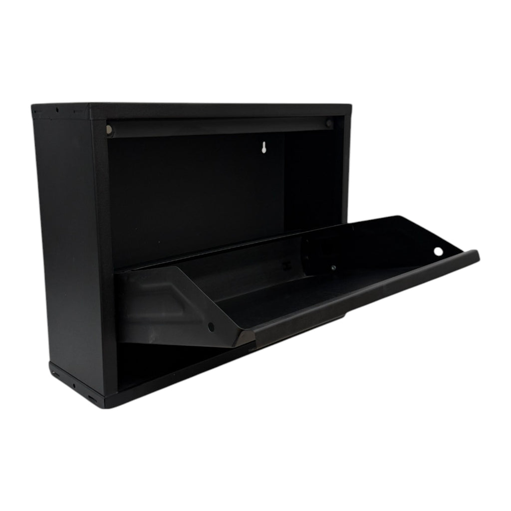 Slimline Metal Shoe Cabinet Black – Modern, Space-Saving Storage Solution