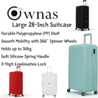 28” Large Hardshell Luggage – Lightweight Polypropylene Suitcase with Spinner Wheels & Lock