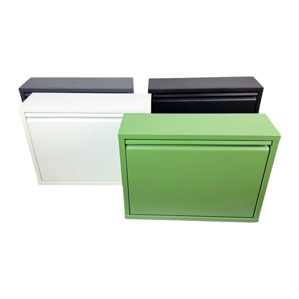 Slimline Metal Shoe Cabinet Anthracite – Modern, Space-Saving Storage Solution