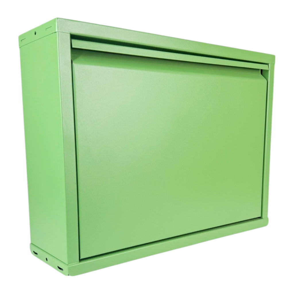 Slimline Metal Shoe Cabinet Green – Modern, Space-Saving Storage Solution
