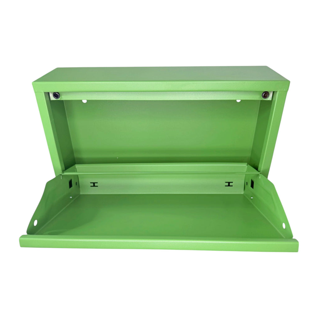 Slimline Metal Shoe Cabinet Green – Modern, Space-Saving Storage Solution