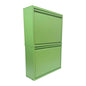 Slimline Metal Shoe Cabinet Green – Modern, Space-Saving Storage Solution