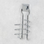 Wall-Mounted Hair Dryer Holder – Spiral Rack with Adhesive, No Drilling Needed