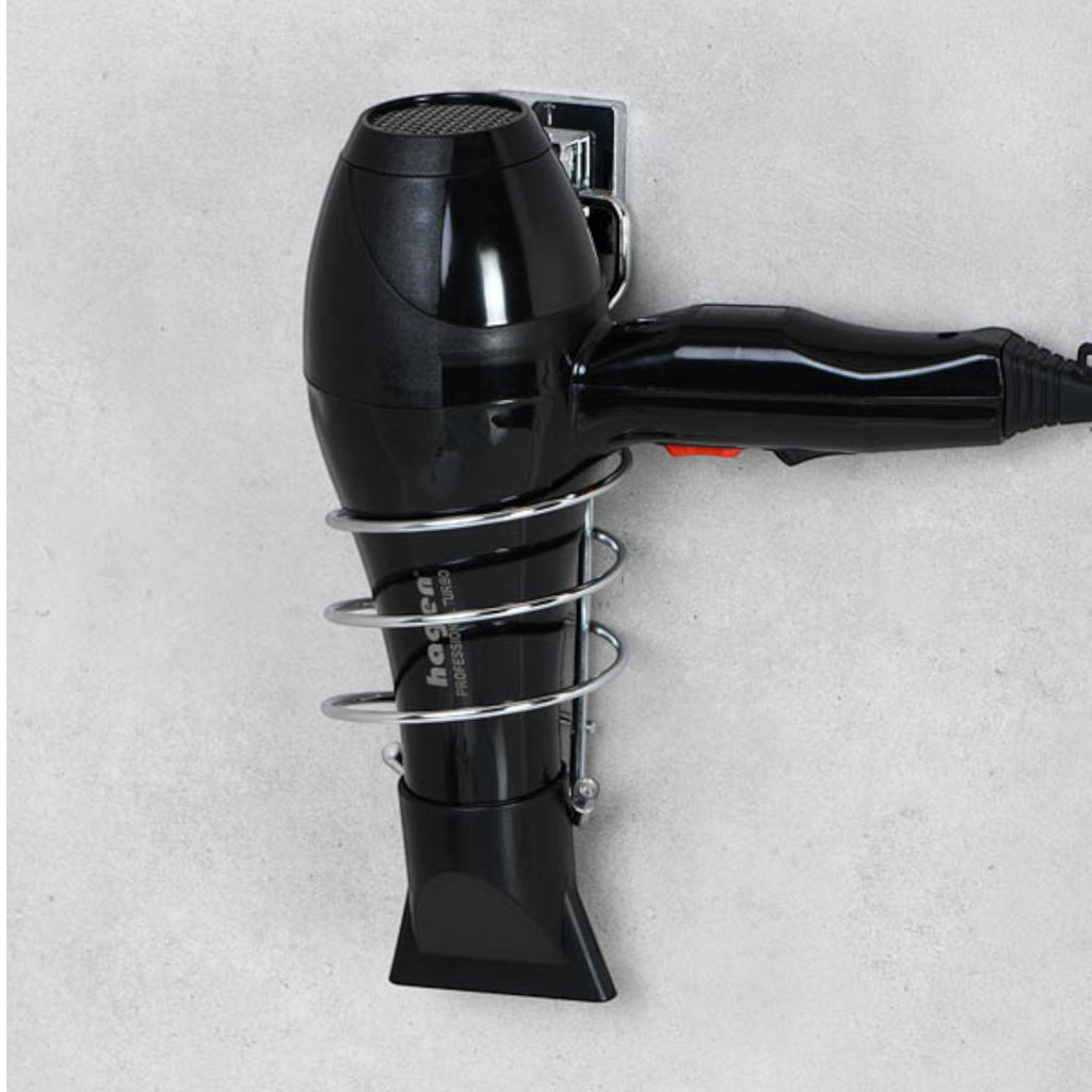 Wall-Mounted Hair Dryer Holder – Spiral Rack with Adhesive, No Drilling Needed