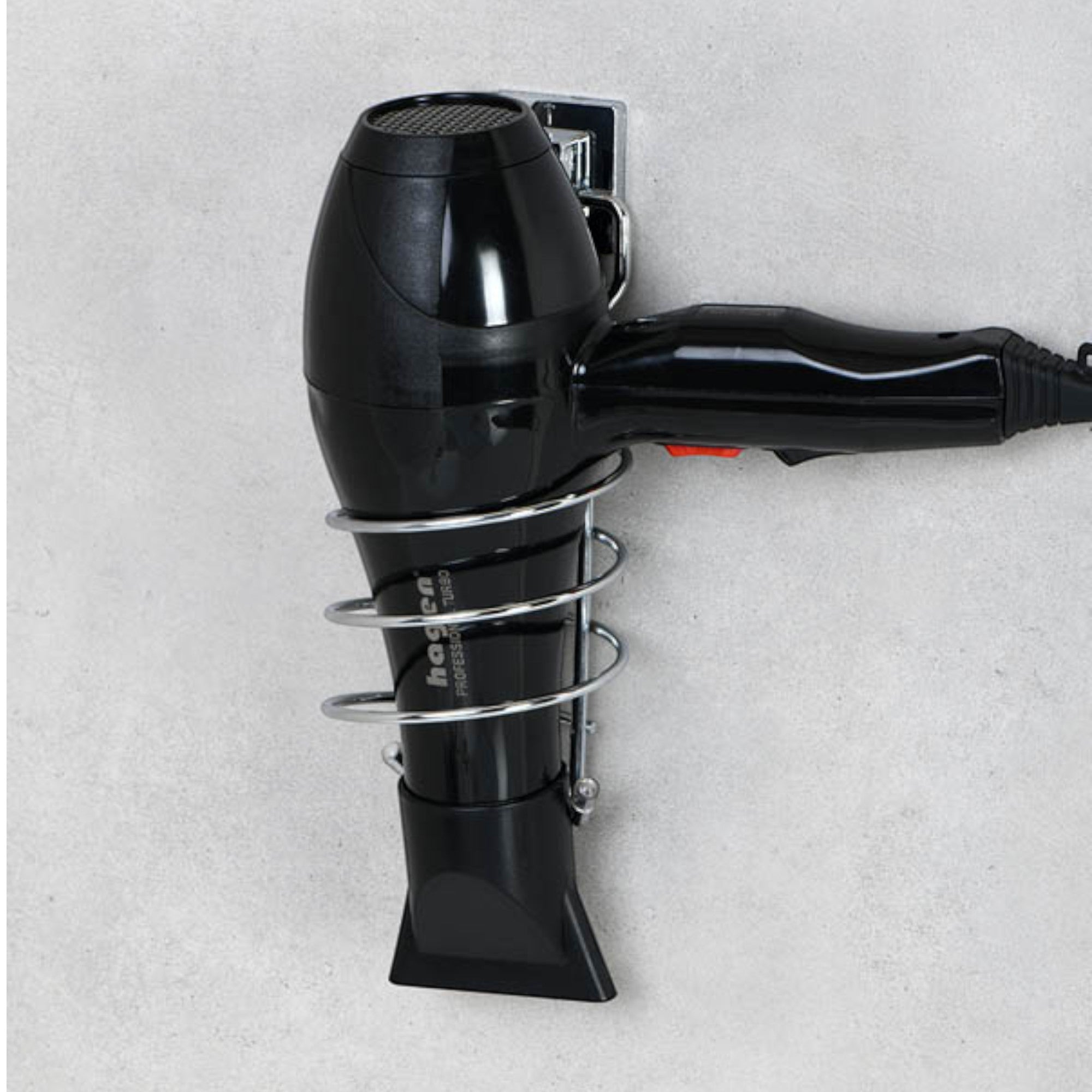 Wall-Mounted Hair Dryer Holder – Spiral Rack with Adhesive, No Drilling Needed