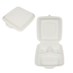 3 Compartment Large Takeaway Boxes. Square (24x24)