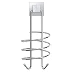 Wall-Mounted Hair Dryer Holder – Spiral Rack with Adhesive, No Drilling Needed