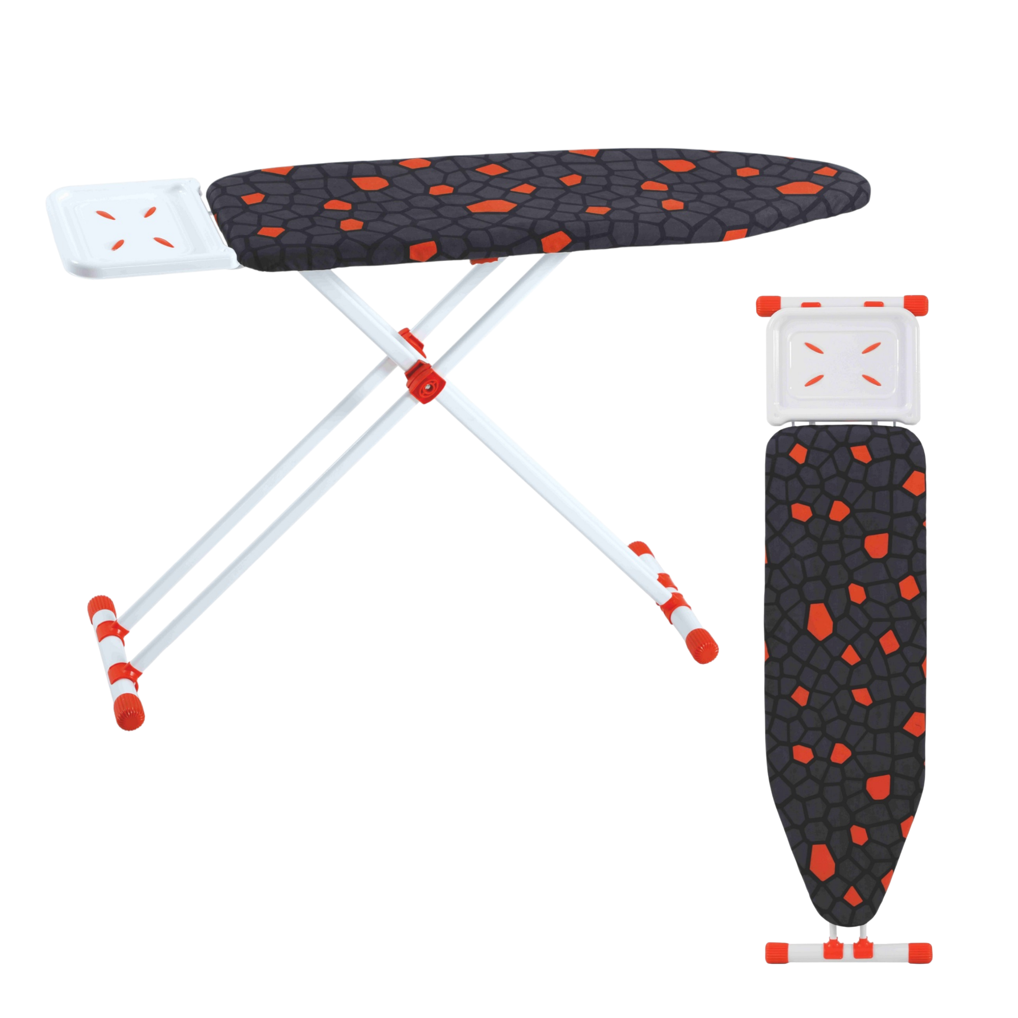 Ironing Board 114×36cm – Lightweight, Height Adjustable & Foldable with Steam Iron Rest