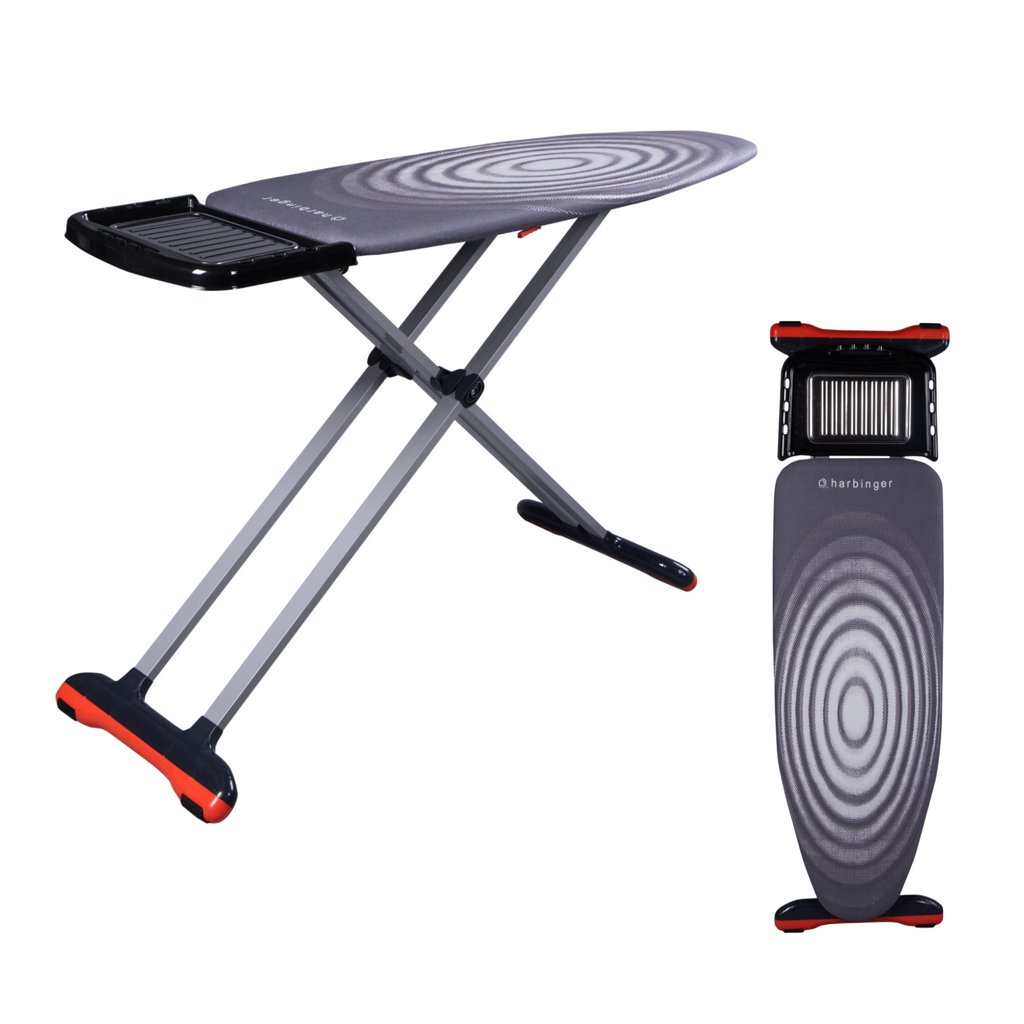 Extra-Large Ironing Board 127×46cm – Height Adjustable, Foldable with Steam Unit Holder.