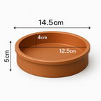 Set of 4 Terracotta Tapas Bowls Set 450ml (14.5cm) | Ovenproof Mediterranean Ramekins