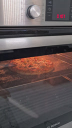 Pizza Baking Stone with Wooden Peel – Multi-Purpose Lava Stone for Oven & BBQ