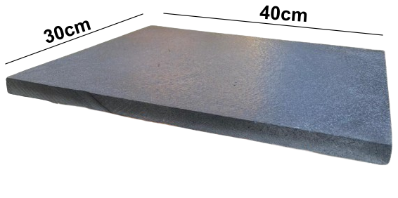 Pizza Baking Stone with Wooden Peel – Multi-Purpose Lava Stone for Oven & BBQ