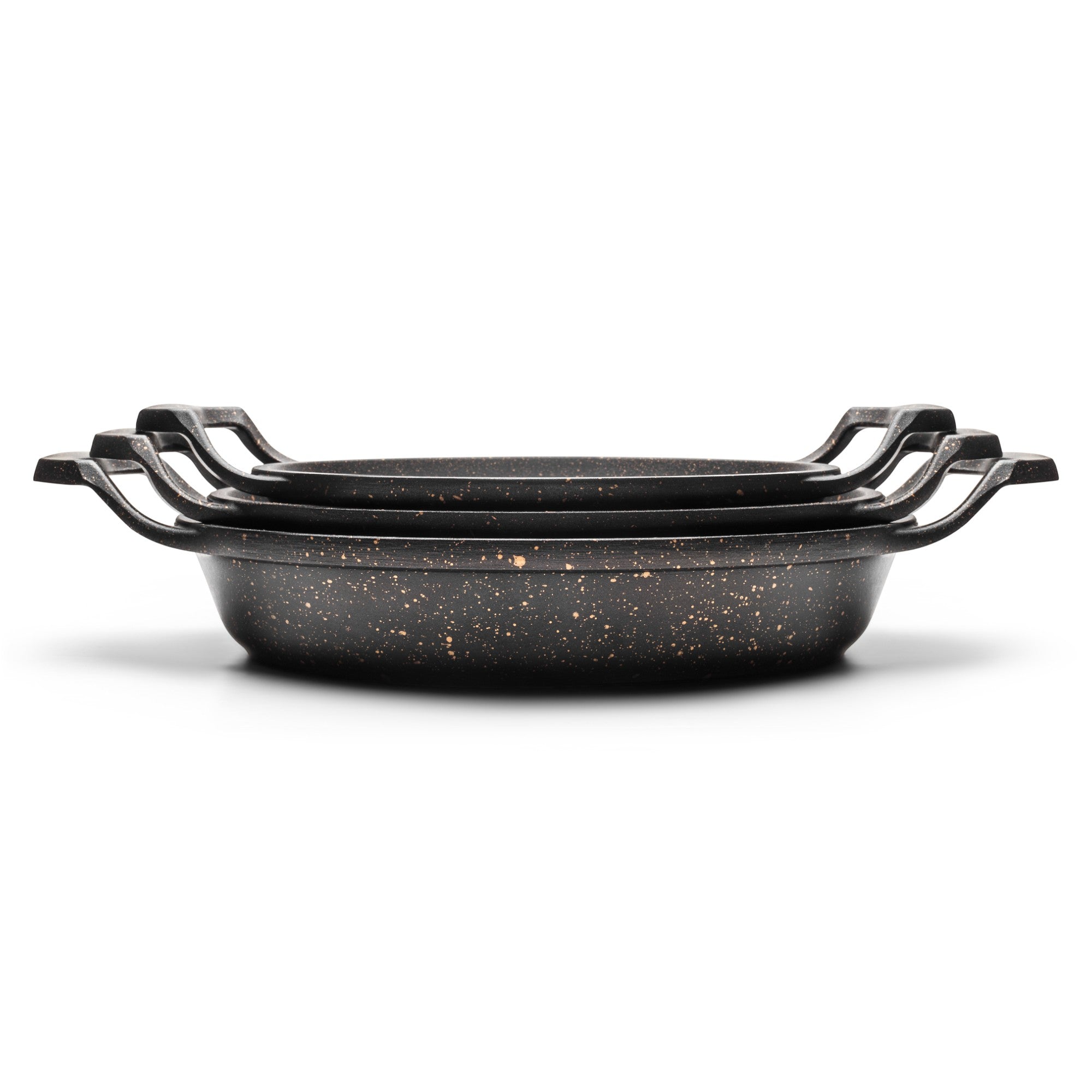 3-Piece Granite Non-Stick Frying Pan Set | Induction, Oven & Dishwasher Safe Cookware