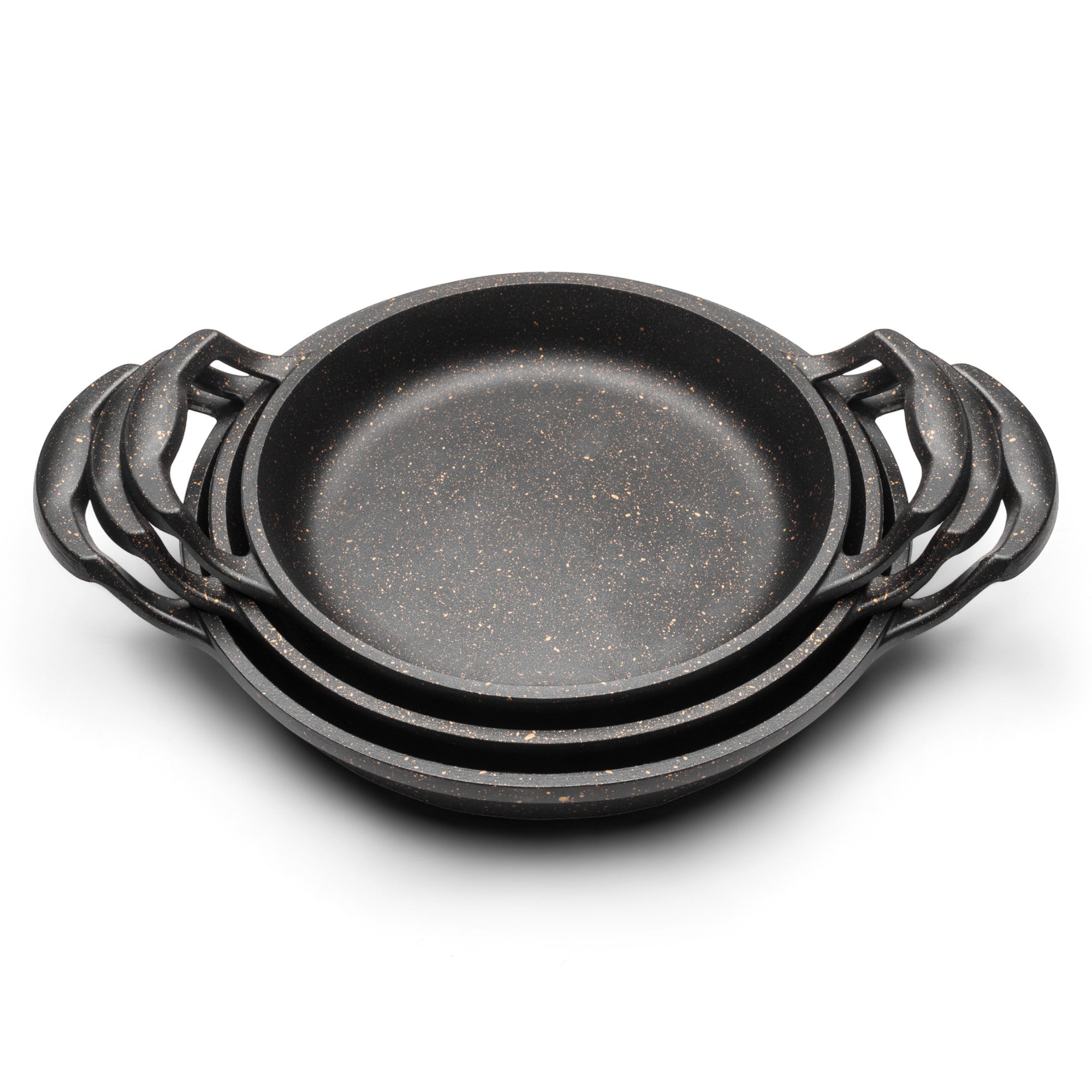 3-Piece Granite Non-Stick Frying Pan Set | Induction, Oven & Dishwasher Safe Cookware