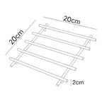 2-Piece Metal Black Trivet Set – 20×20 cm Heat-Resistant Worktop Protectors