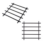 2-Piece Metal Black Trivet Set – 20×20 cm Heat-Resistant Worktop Protectors