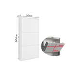 Slim Metal Shoe Cabinet White – Compact 3-Tier Shoe Rack for Space-Saving Storage