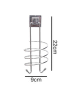 Wall-Mounted Hair Dryer Holder – Spiral Rack with Adhesive, No Drilling Needed