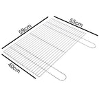 Extra-Large 59 × 40 cm Stainless Steel BBQ Grate – Compatible with Gas & Charcoal Grills