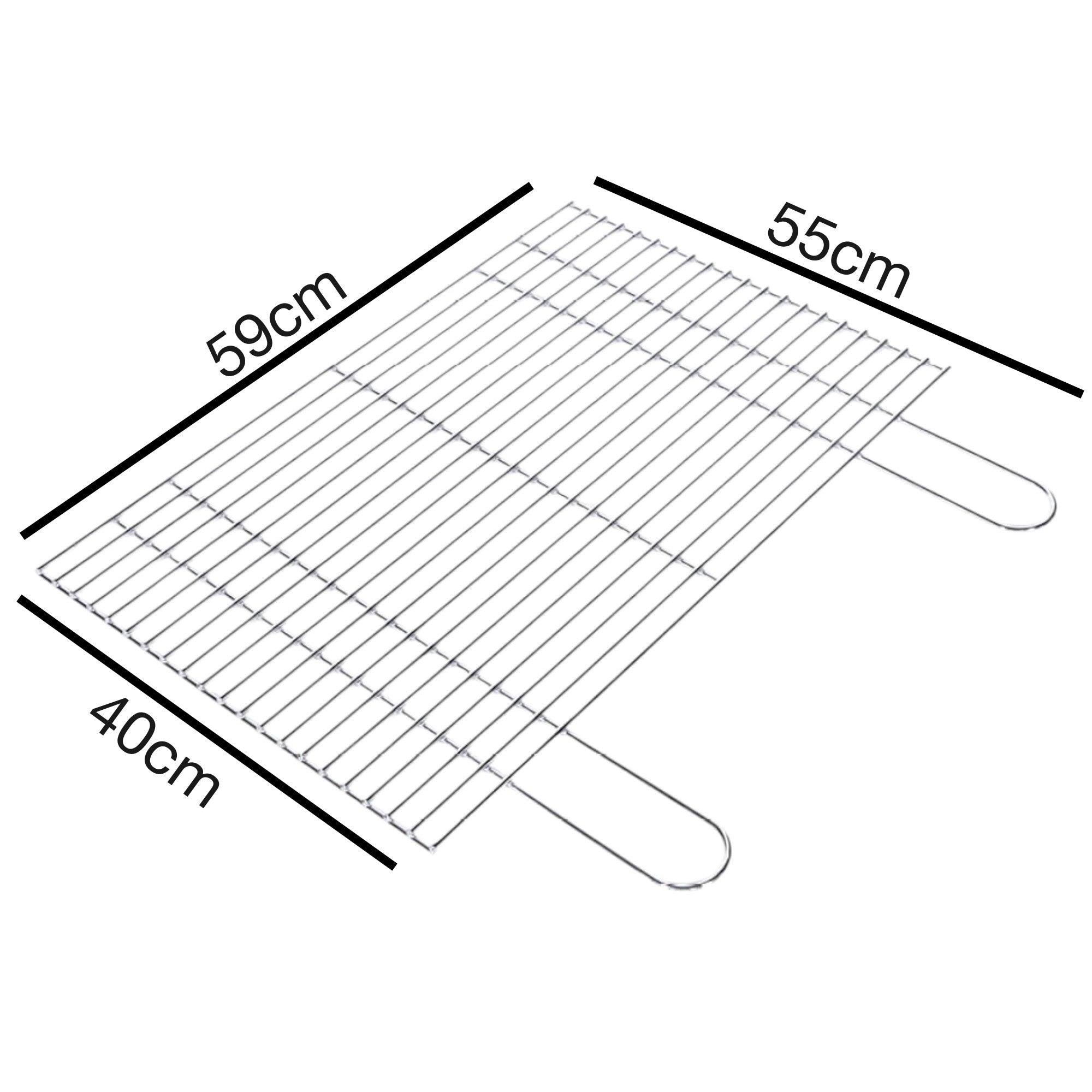 Extra-Large 59 × 40 cm Stainless Steel BBQ Grate – Compatible with Gas & Charcoal Grills