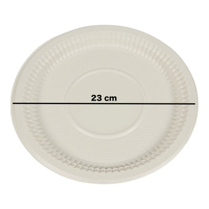 9-Inch Heavy Duty Paper Plates. Eco-Friendly Round Tableware. Microwave Safe.