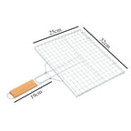 Stainless Steel Portable BBQ Grill Basket – Foldable Mesh with Easy-Grip Handle