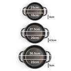 3-Piece Granite Non-Stick Frying Pan Set | Induction, Oven & Dishwasher Safe Cookware