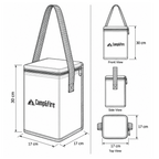 Camp&Fire 6L Insulated Lunch Bag – Thermal Cooler Bag with Zip Closure